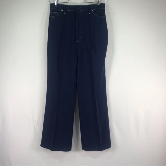 VGUC Vintage Dark Blue Boot Cut Pants Women’s 30 Waist-Fits Very Narrow Like 26 - Picture 6 of 13